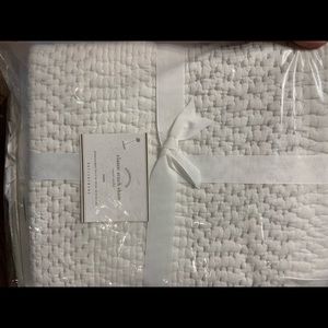 Potterybarn Queen quilt and 2 Euro Shams. New